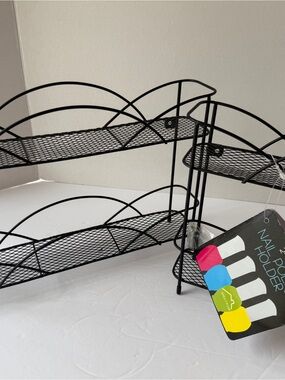 Black Metal Nail Polish Craft Rack Organizer